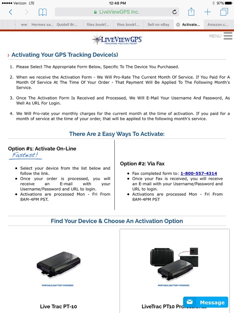 GPS System - Live View PT-10 portable unit