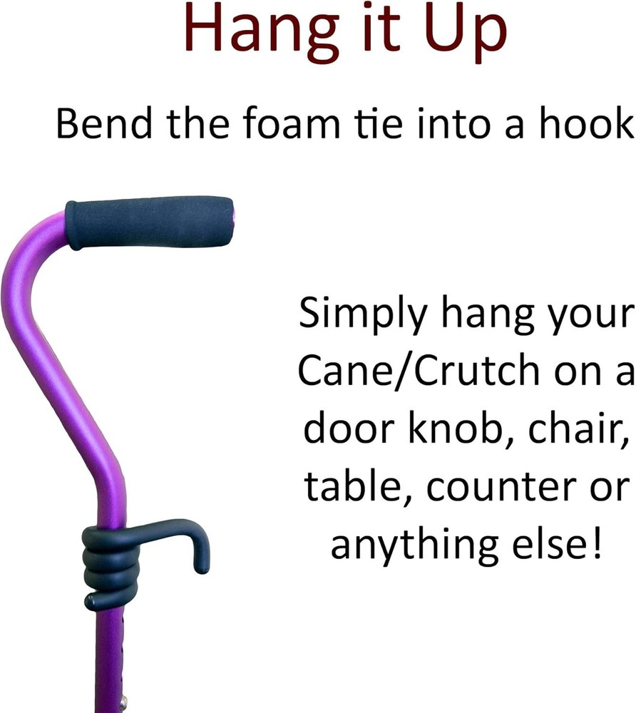 Essential Cane and Crutch Holder Set - Easy Access Mobility Tool - 3 Pack