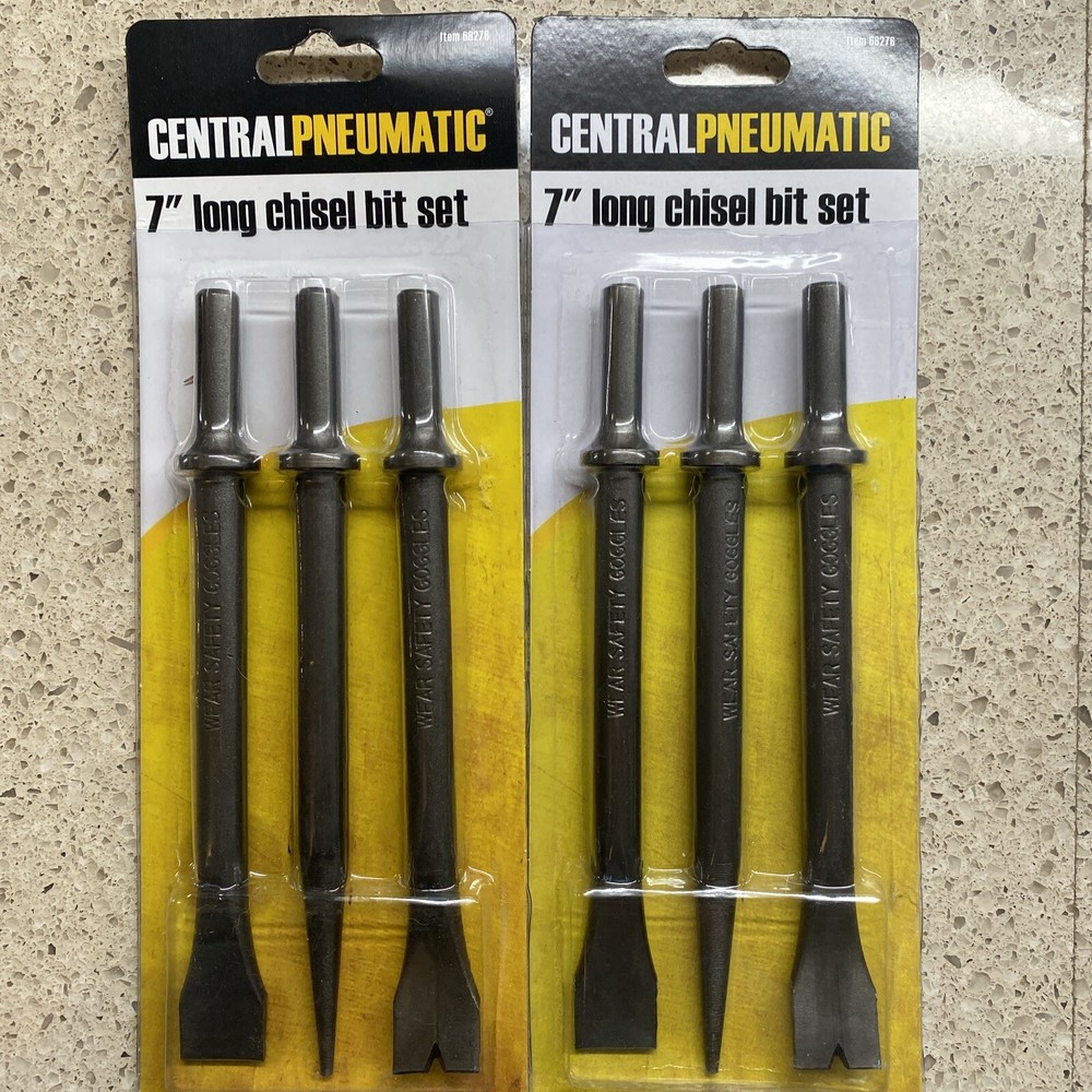 2 SETS - 7 in. Long Air Hammer Chisel Set 68276 NEW