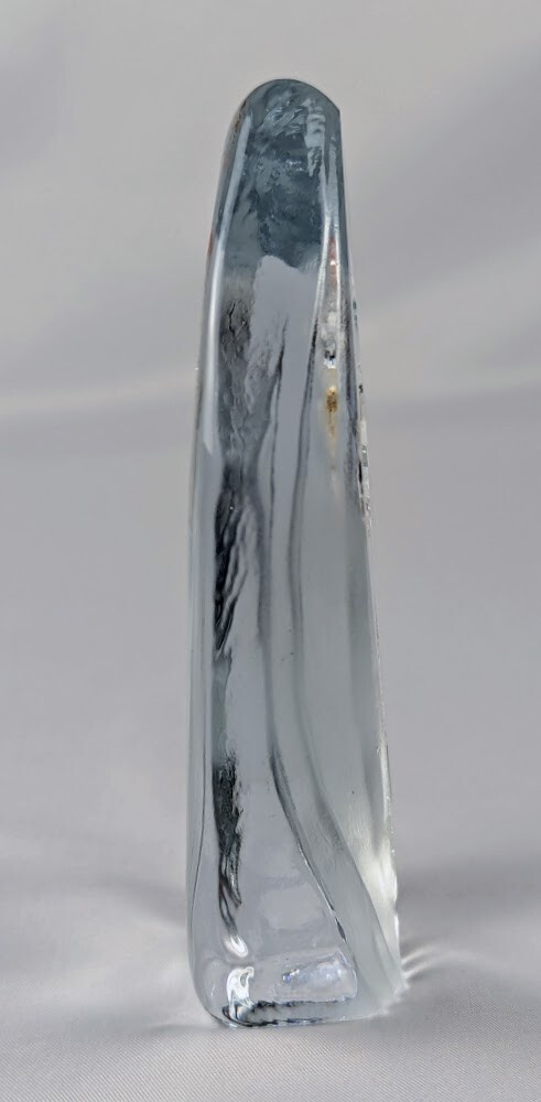 Reverse Carved & Painted Iris Paperweight