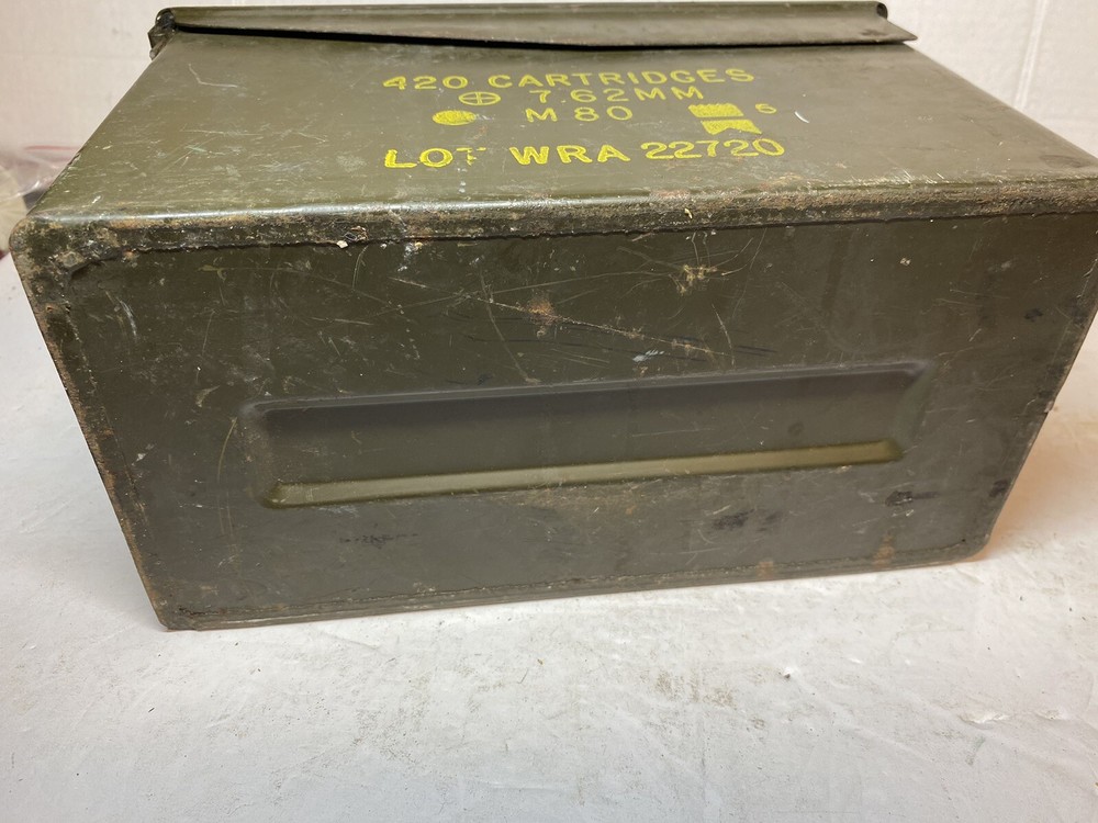 Vintage 7.62MM M80 Ammo Ammunition Box