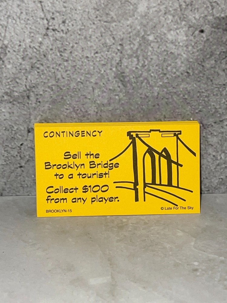 Brooklyn Opoly Brooklyn In a Box - replacement Contingency Cards