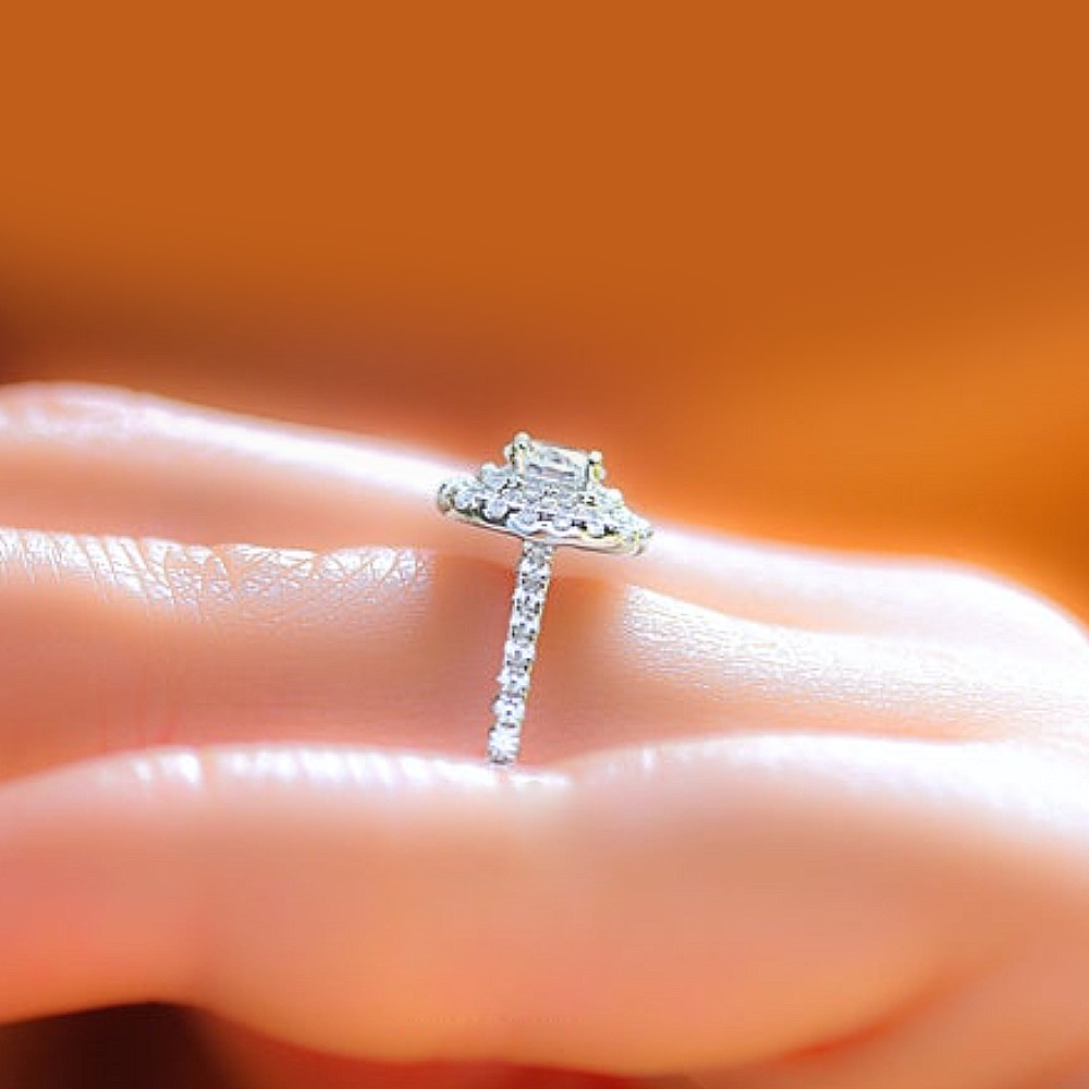 Wedding Ring 0.50 Carat Diamond Semi Mount Round Cut Setting Solid 950 Platinum