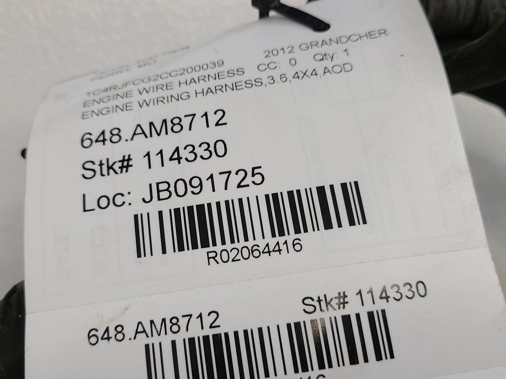 2012 JEEP GRAND CHEROKEE Engine Wire Harness