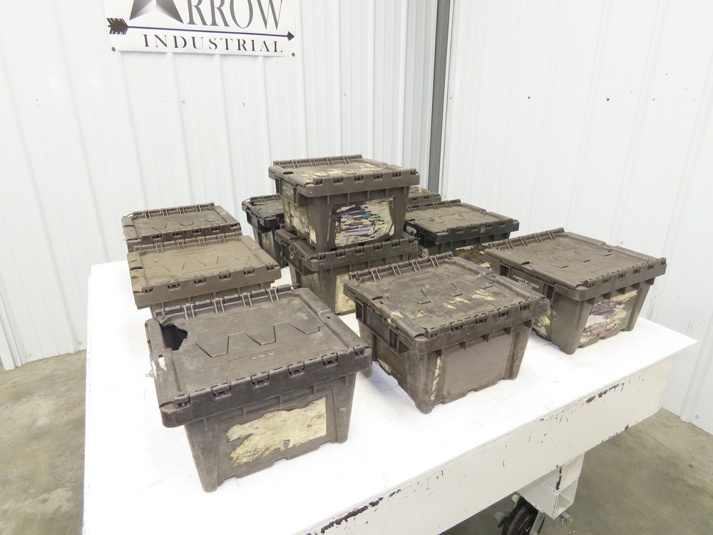 Buckhorn Stackable Plastic Container Bin Modular Nesting 12"x11"x7" Lot of 10