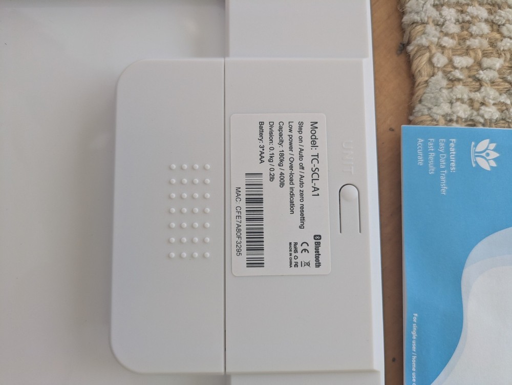 Tenovi Wireless Weight Scale Bluetooth Enabled