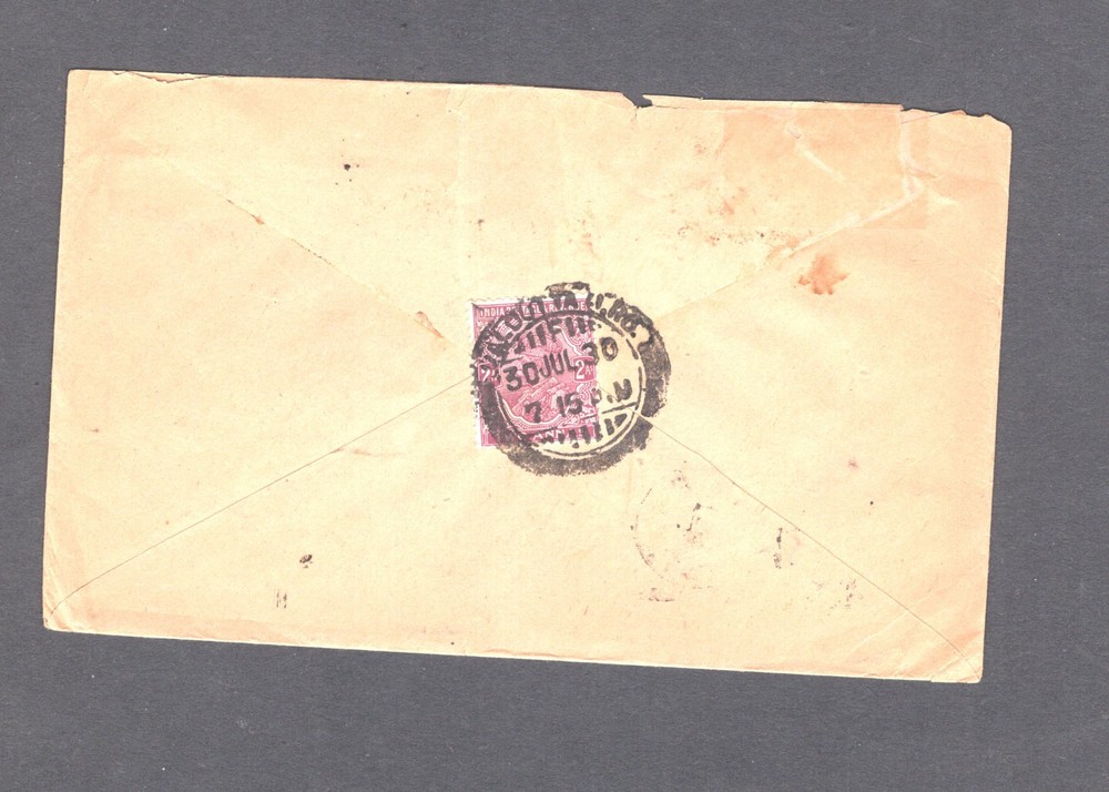 India cover to US postge due