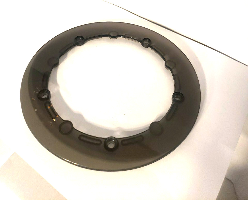 Black Plastic Bicycle Chainring Bash Guard Protector 5 Holes & Screws NOS