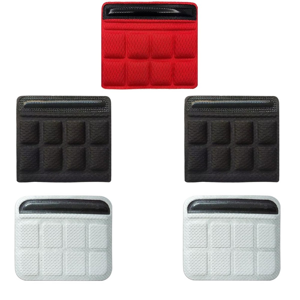 7.6x6.2cm / 2.99x2.44 inch., 5x Helmet Chin Pads (2x Black, 1xRed, 2x Light...