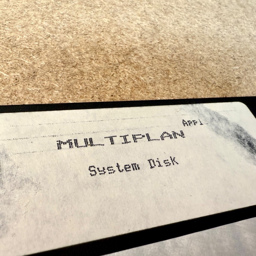 Multiplan System Disk Apple Floppy Disk Apple II