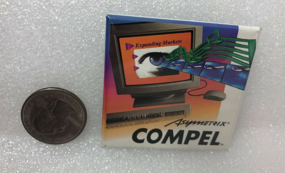Asymetrix Compel Advertising Pin