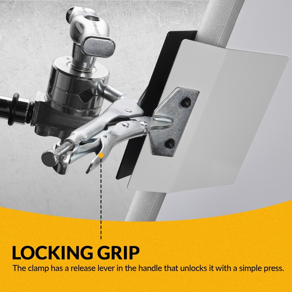 Flashpoint Duckbill Style Plate Clamp, Black/White #PC-DB-BW