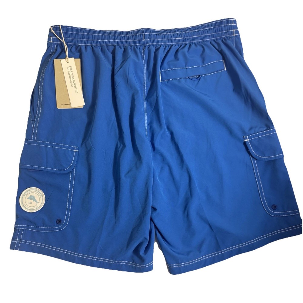 Tommy Bahama Men's Medium Large & XL Swim Trunks Solid Blue