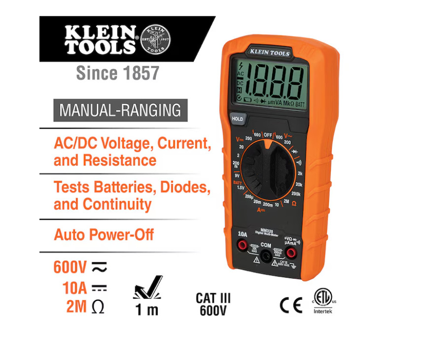Klein Tools Test Kit – Multimeter, Voltage & Outlet Tester