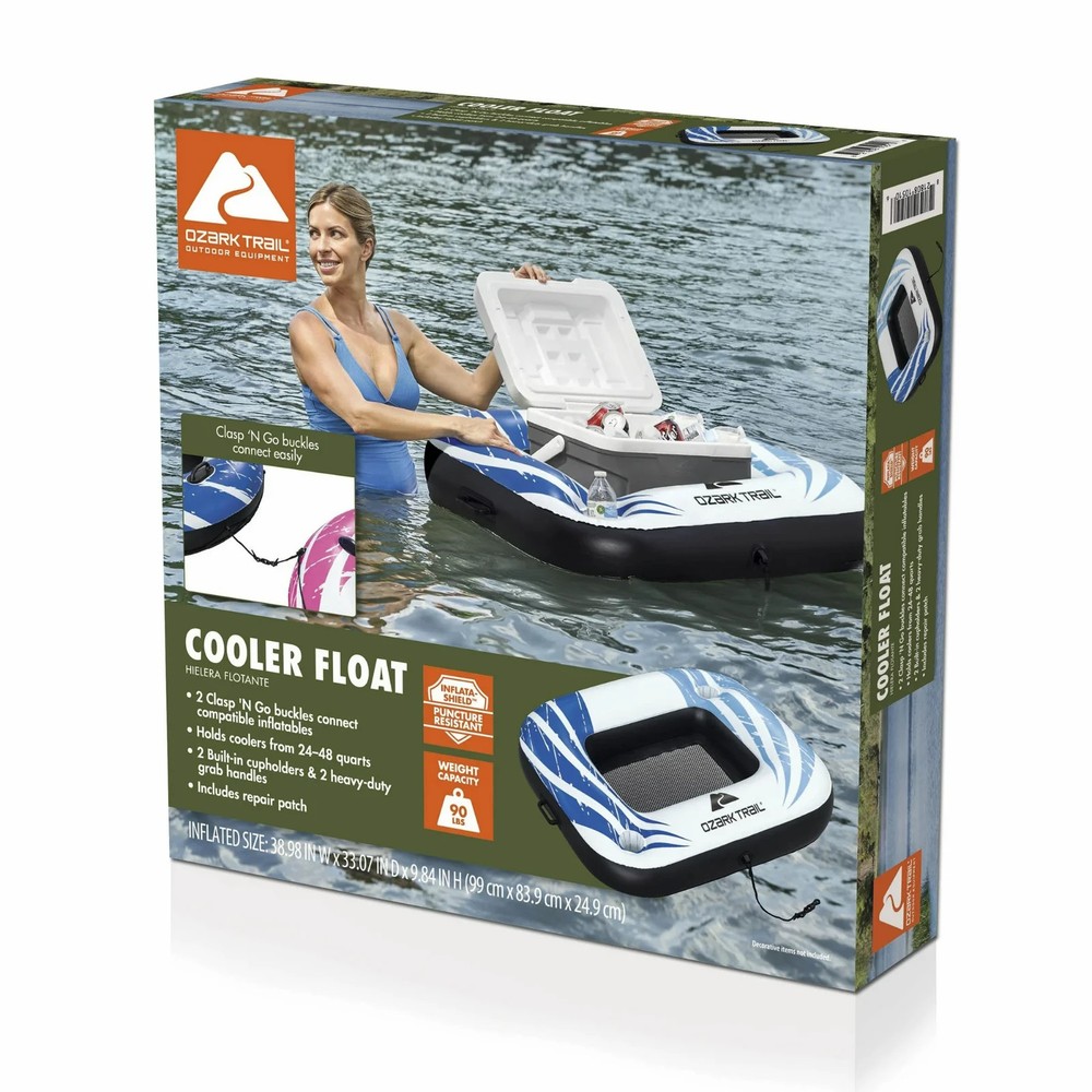 Ozark Trail Cooler Float, Blue & White