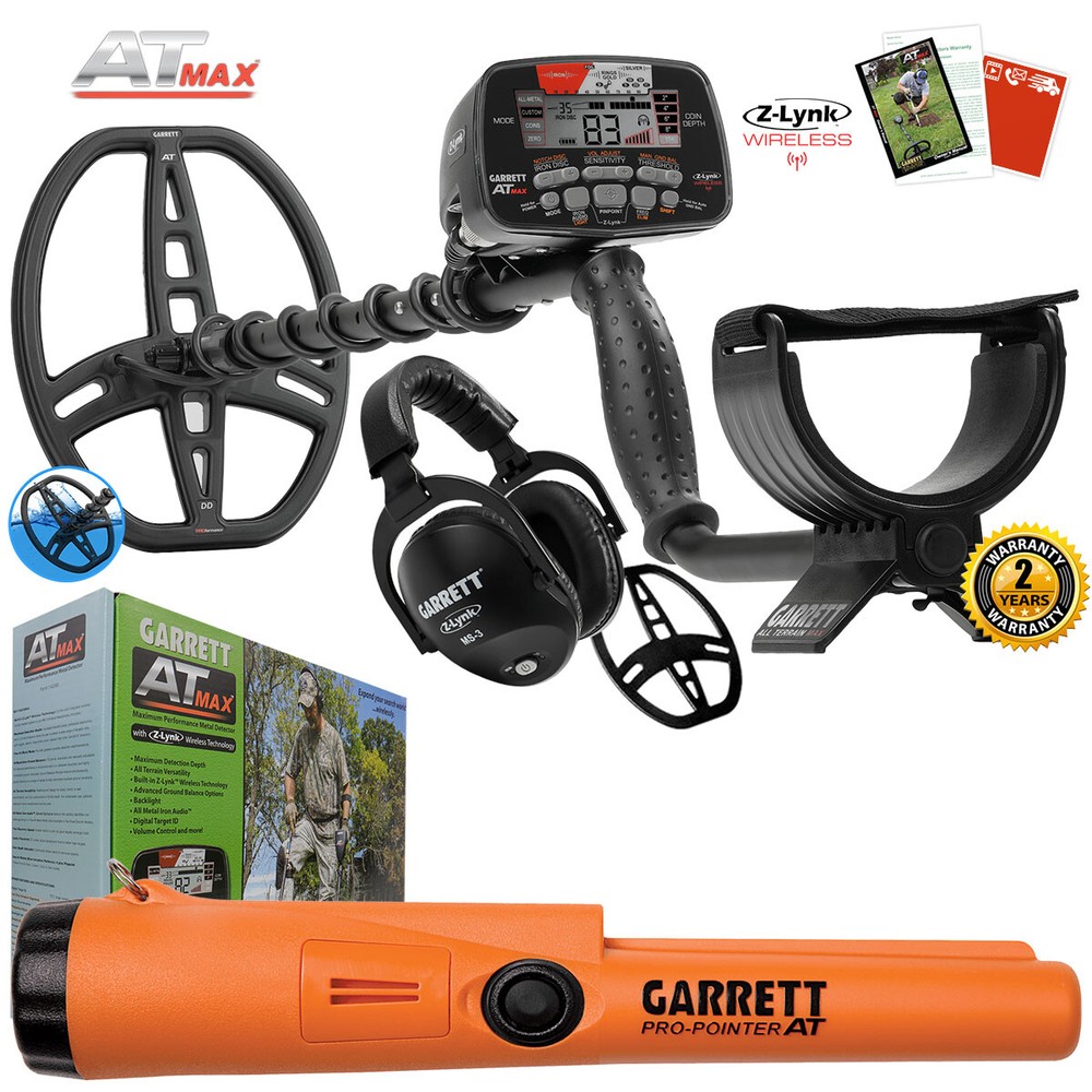 Garrett AT MAX Underwater Detector, Garrett Pro-Pointer AT, MS-3 Headphones