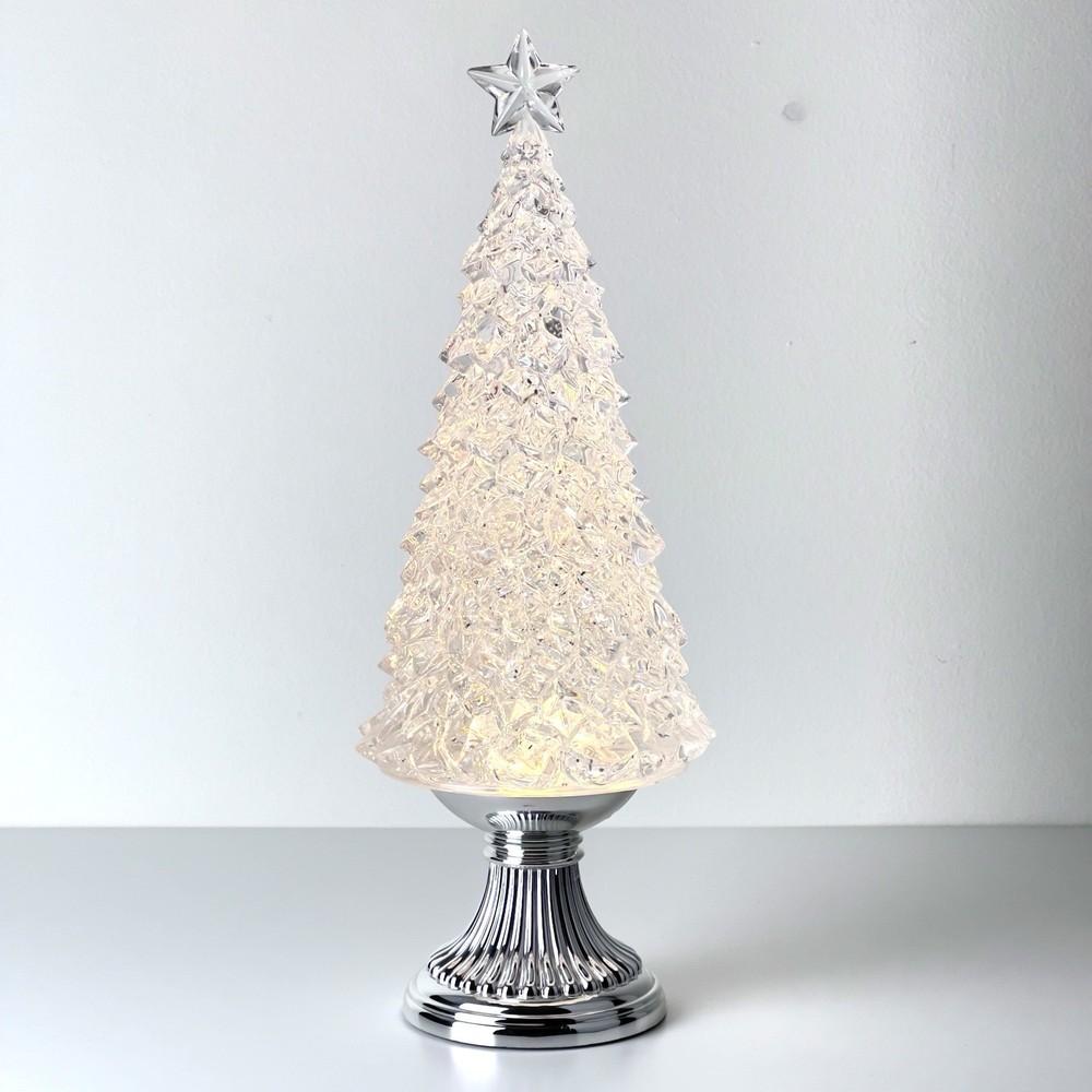 Hobby Lobby Light Up Glitter Christmas Tree Snow Globe