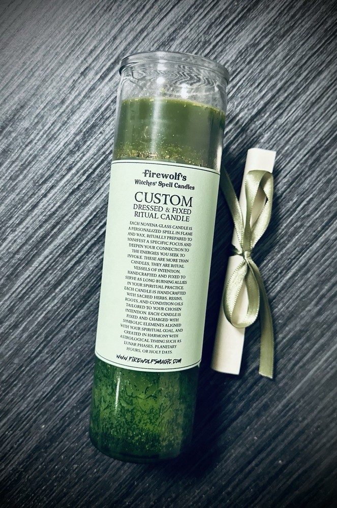Custom Made Dressed & Fixed Novena Candle (Handmade, Witchcraft, Wicca, Hoodoo)