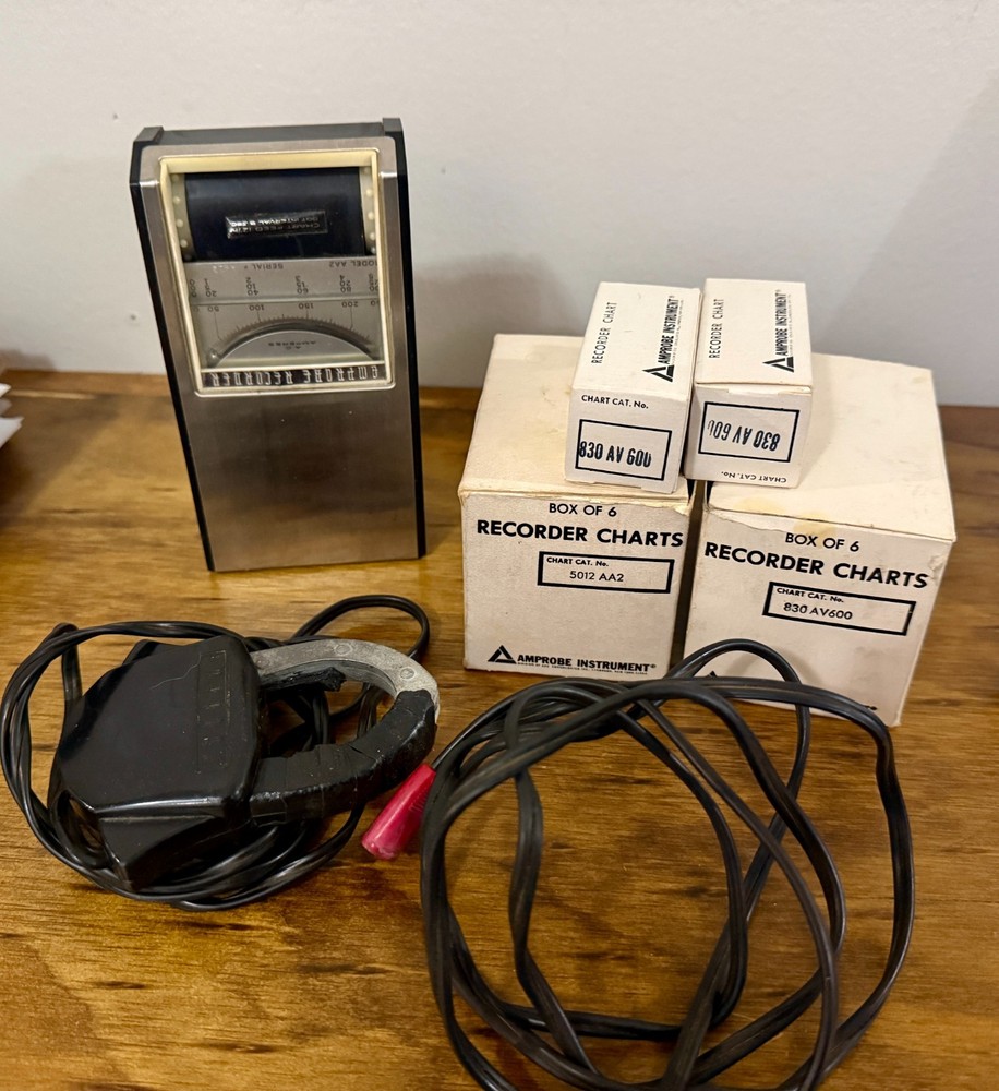 Amprobe Instruments AC Voltmeter Recorder with 2 recorder charts.