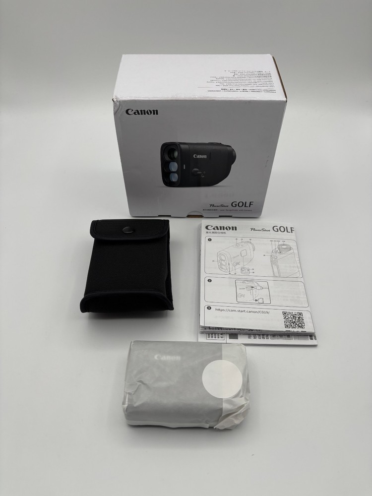Canon PowerShot Golf Laser Rangefinder Black Bundle - MINT