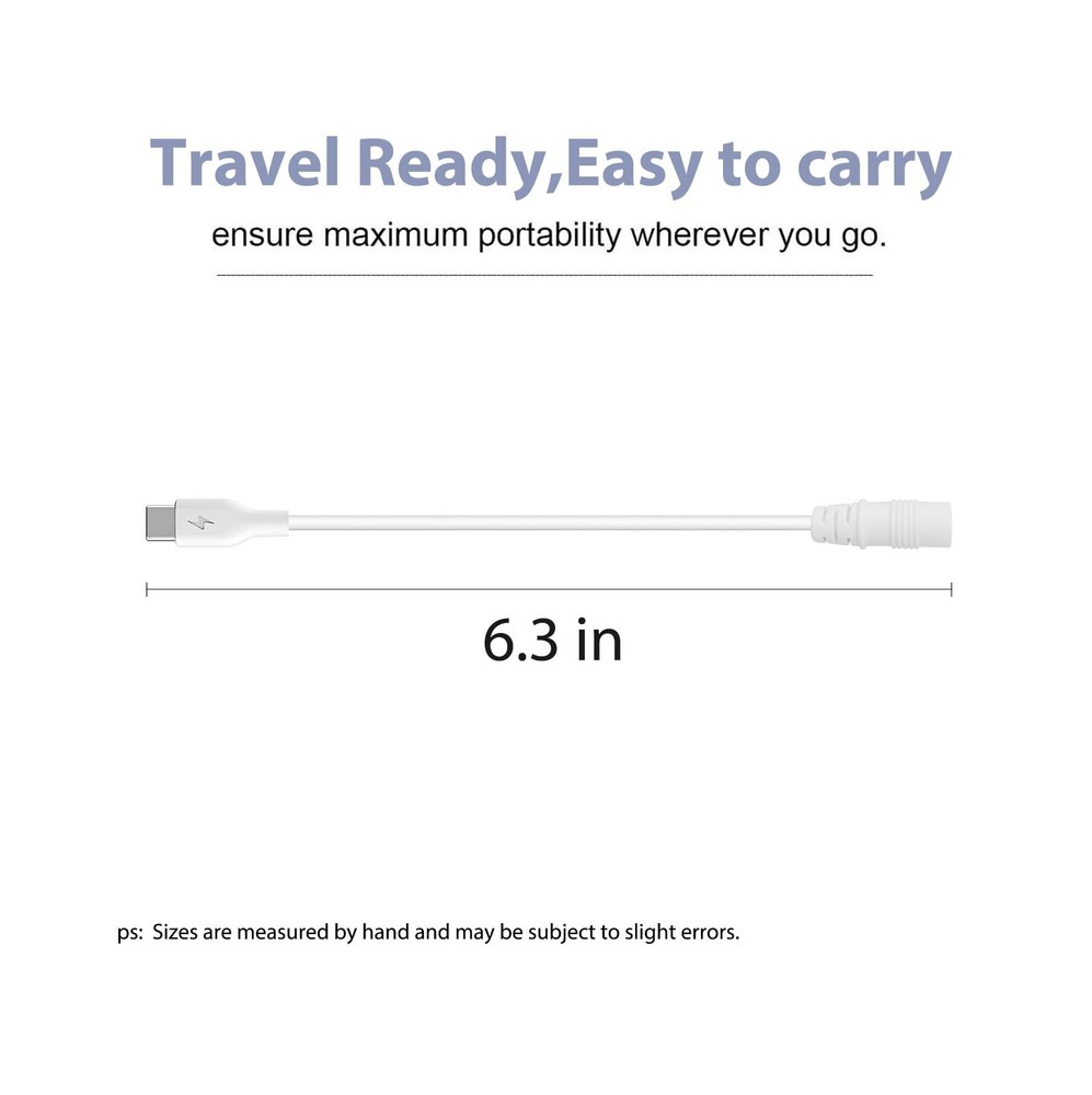 Replacement for Ring Barrel Plug to USB-C Adapter 1-Pack