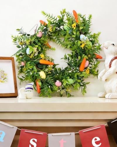 6FT Easter Garland - Artificial Spring Vine with Easter Eggs, Flowers &