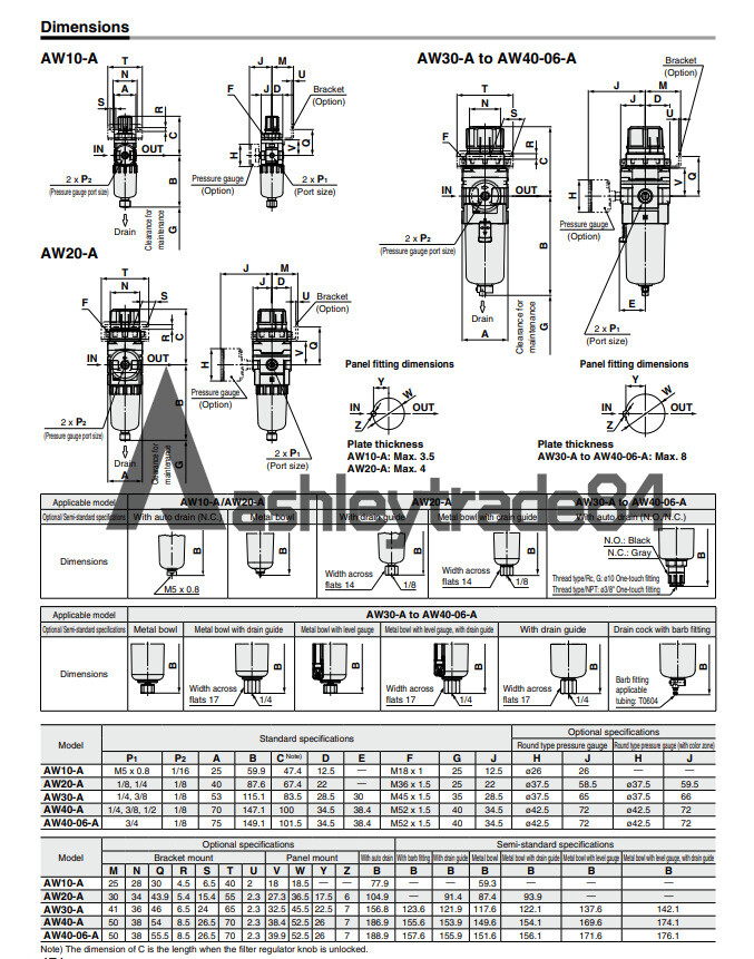 1PCS AW20-02BE-B Pressure Reducing Regulator