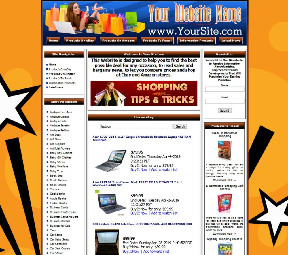AMAZON STORE - Complete, Ready Made Affiliate Website - Google Adsense Earnings