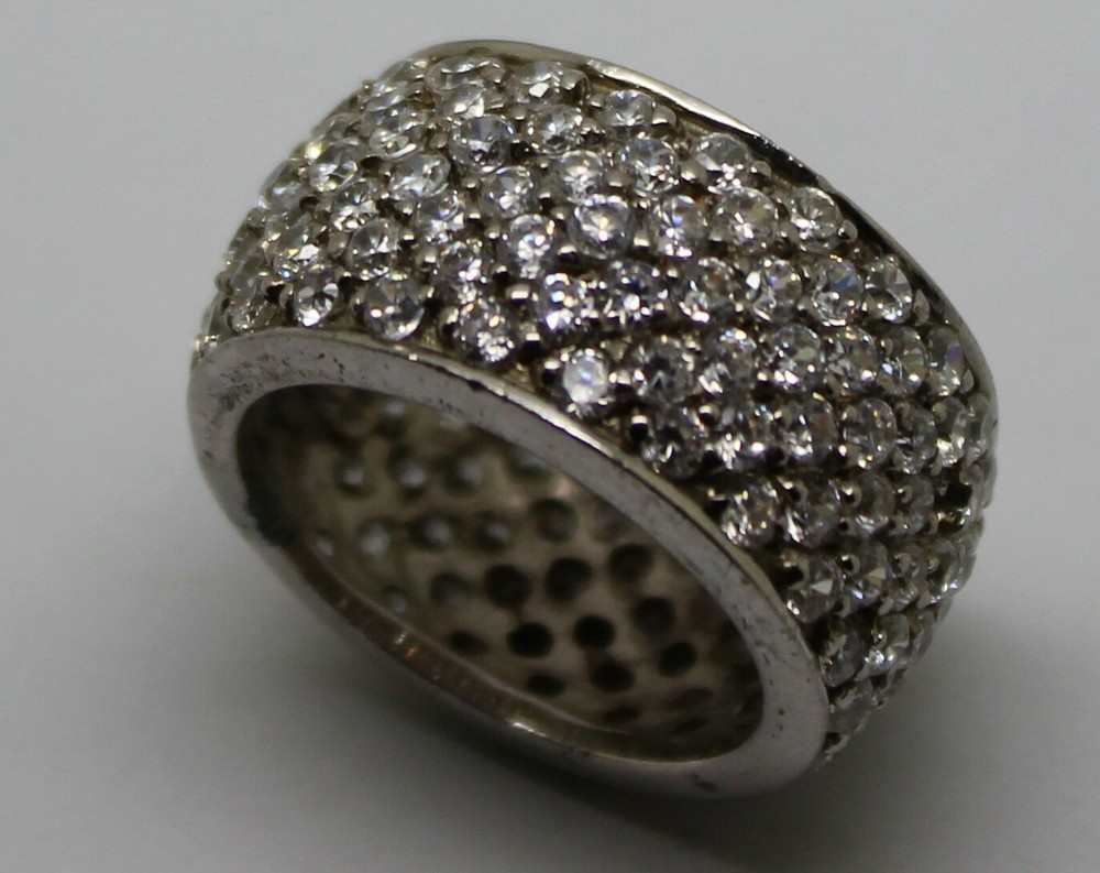 STERLING SILVER 925  CUBIC ZIRCONIA RING -  FREE POSTAGE