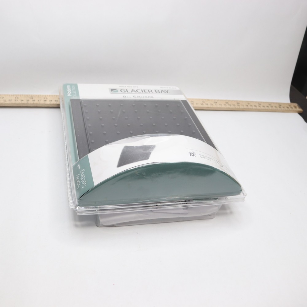 Glacier Bay 1-Spray Pattern Fixed Shower Head Matte Black 8 1003 102 072