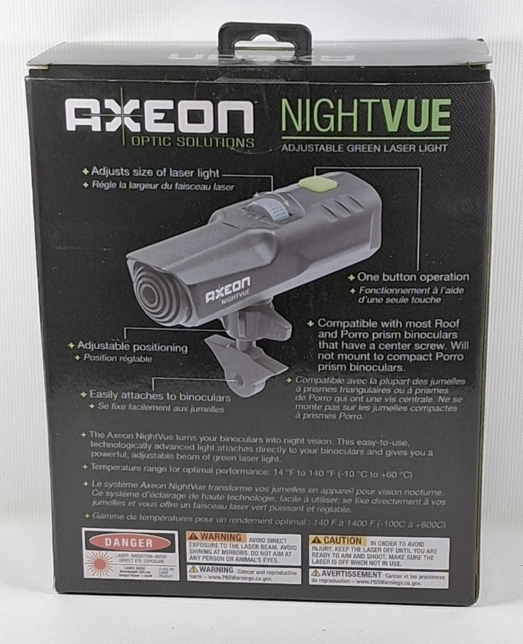 AXEON NIGHTVUE ADJUSTABLE GREEN LASER LIGHT FOR BINOCULARS