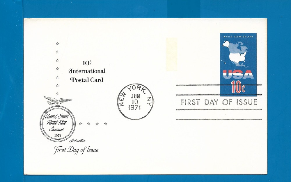 Scott UX59 USA Map Jun 10, 1971 Artmaster FDC BOXB
