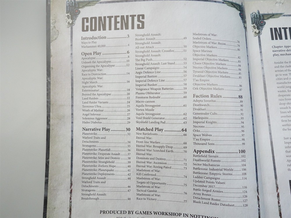 Warhammer 40K: Chapter Approved 2017 Edition