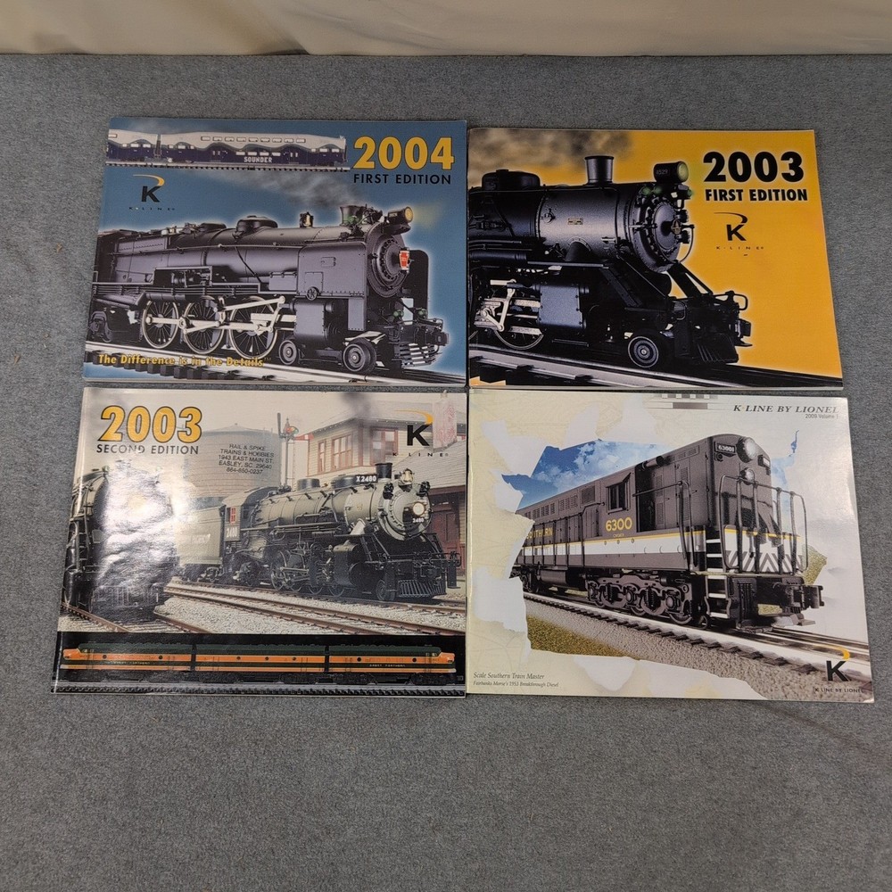 K-Line Model Train Catalogs Lot 2003 2004 2005 Lionel O Scale Reference Guides