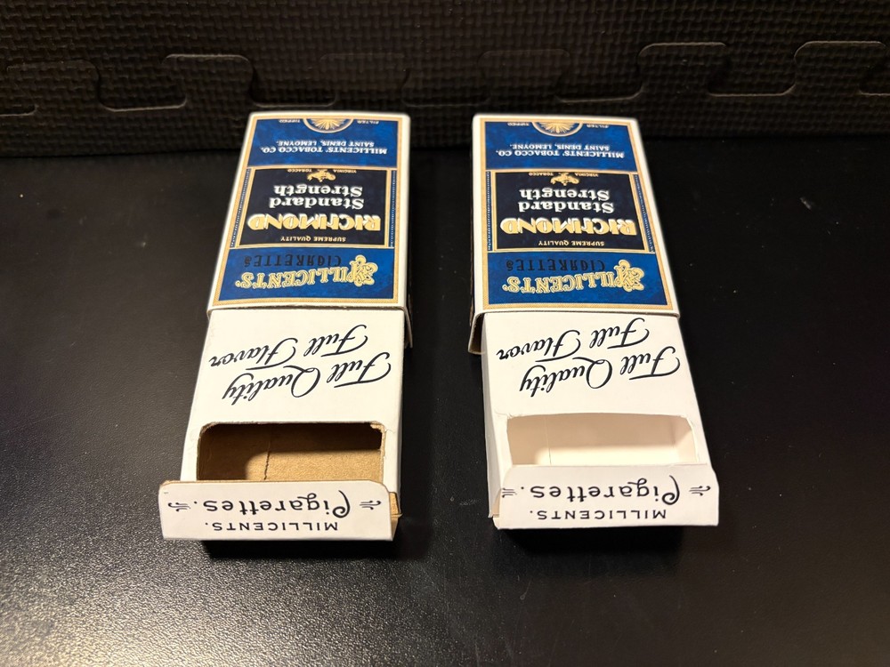 Millicent Cigarette packs from Red Dead Redemption - 2 empty custom design boxes