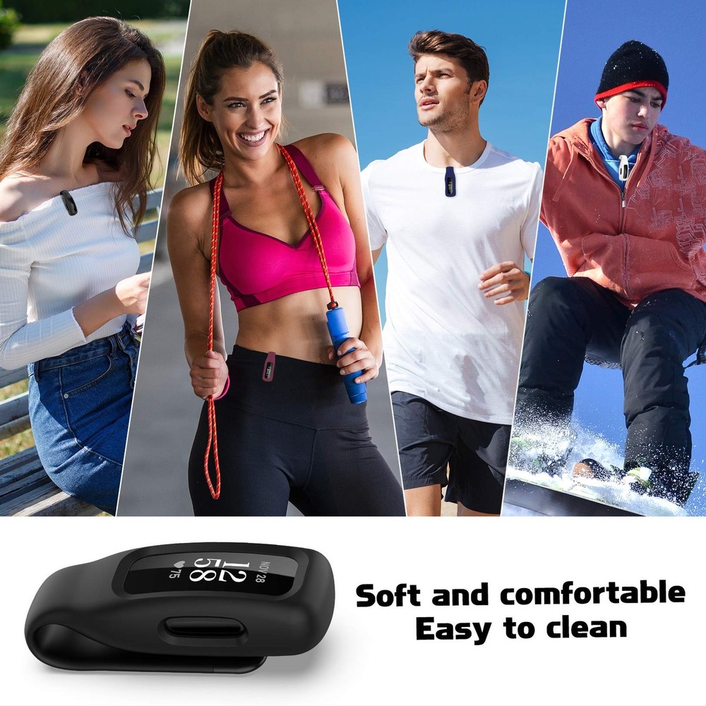 4-Pack Clip Case Compatible with Fitbit Inspire 2/Fitbit Inspire 3, Soft Sili...