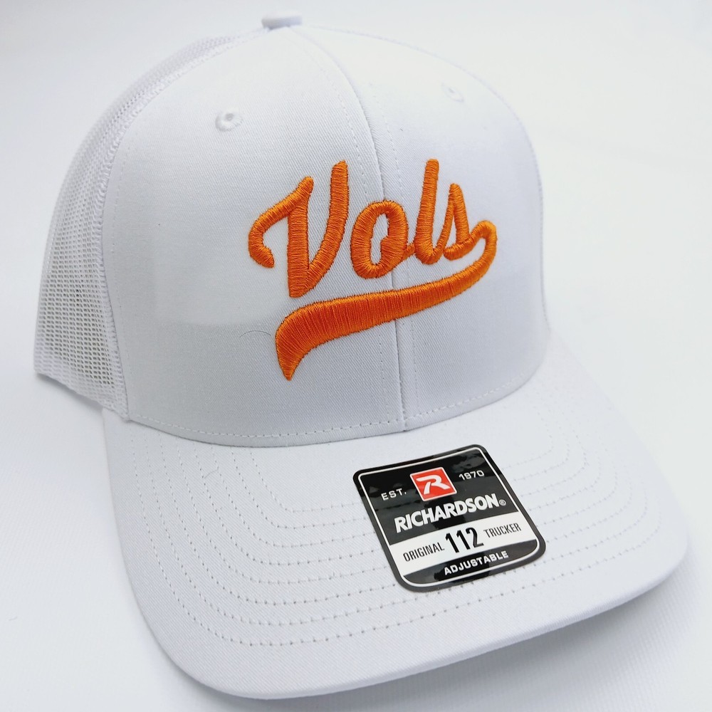 White Vols Mesh Snap Back Curved Bill Hat