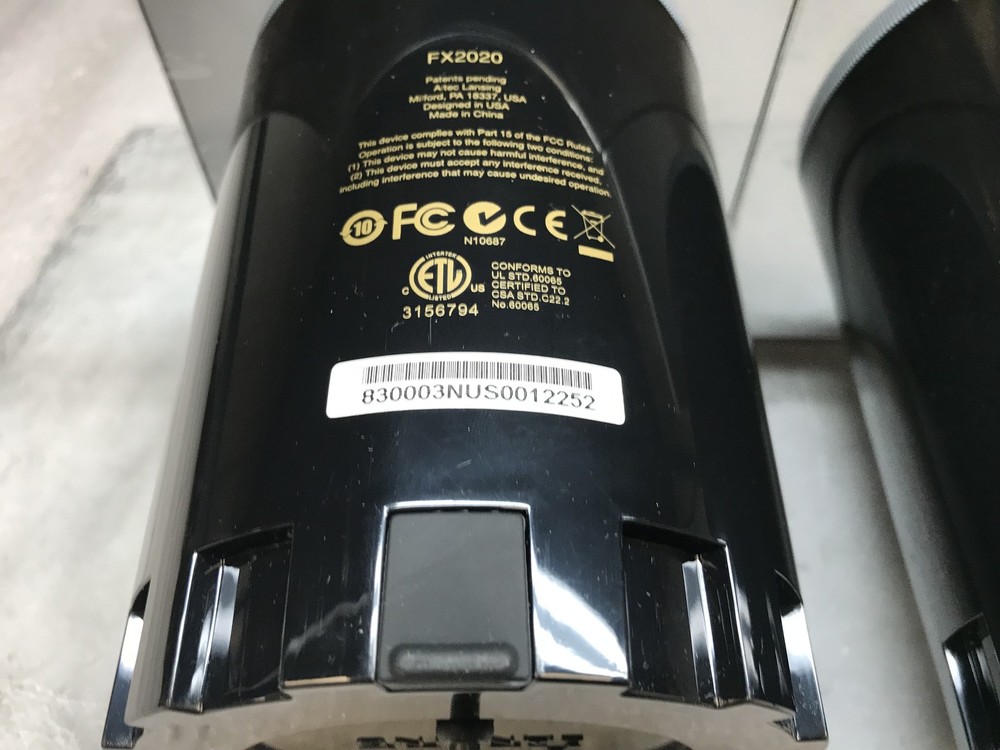 Altec Lansing Expressionest FX2020 Computer PC Speakers Black/Clear W/ Adapter