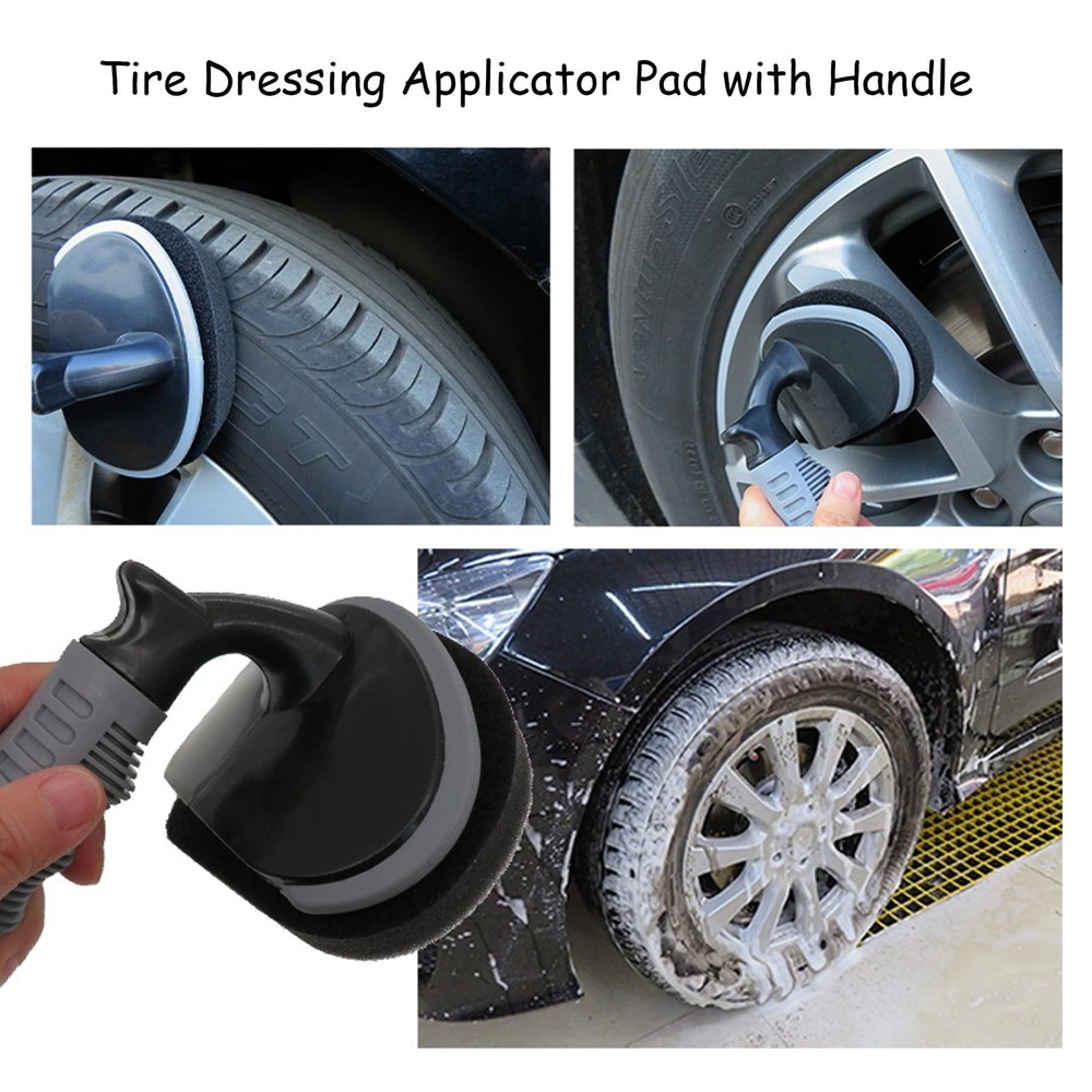 Tire Shine Applicator, 2 Pack Tire Dressing Applicator Pad