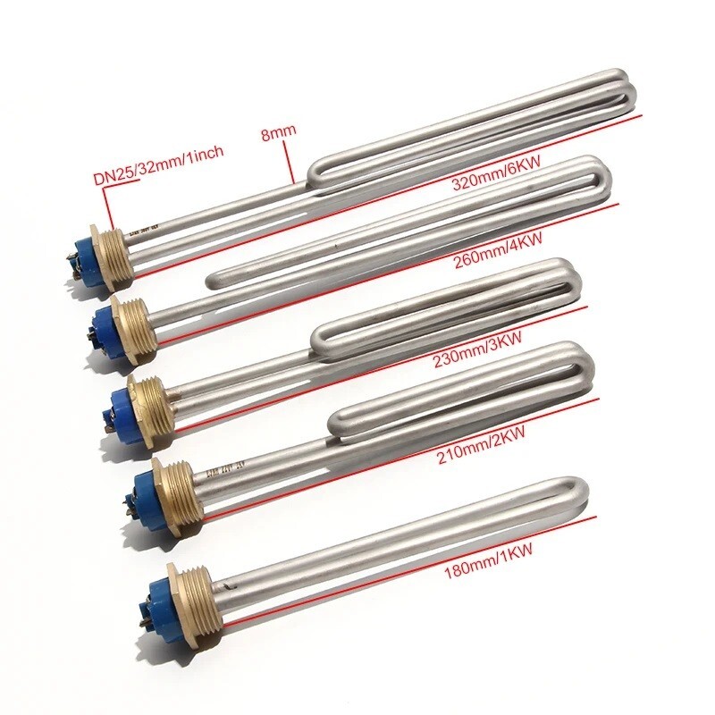 1" NPT Screw In Foldback Electric Water Heater Element 1-6KW 201 Stainless Steel