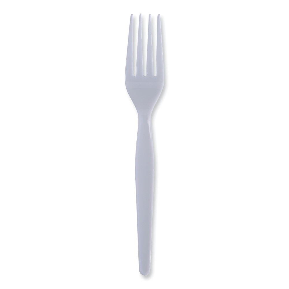 Boardwalk FORKHW Heavyweight Polystyrene Fork Cutlery - White (1000/Ct) New