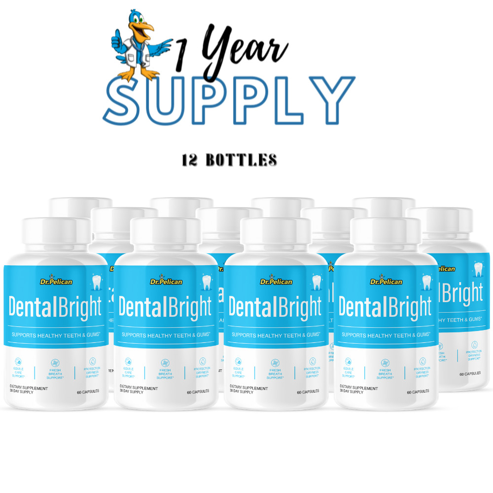 Dental Bright- Oral Support- 12 Bottles- 720 Capsules