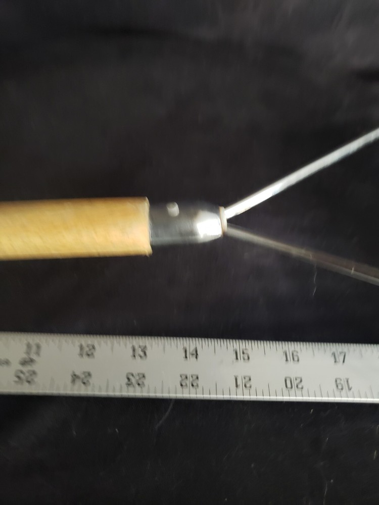 23 " chrome plated potato mashers with wood handle,