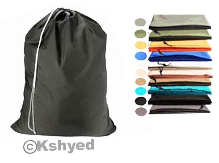 Large 29"X40" Laundry Bag Heavy Duty Nylon With Drawstring Assorted (10 Pack)