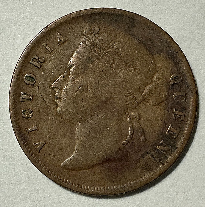 1874 Straits Settlements Cent KM# 9