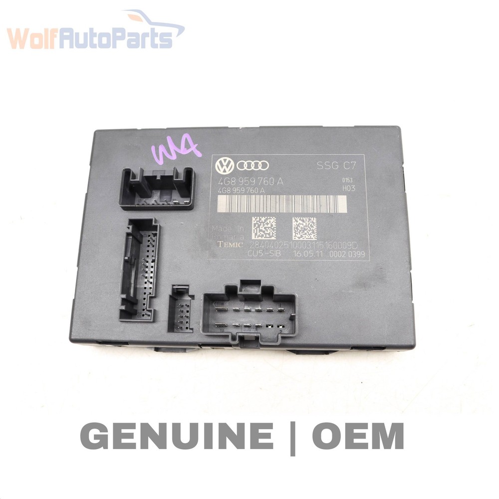 2012-2018 AUDI A6 QUATTRO - Front LEFT SEAT / Backrest Adjustment Control Module