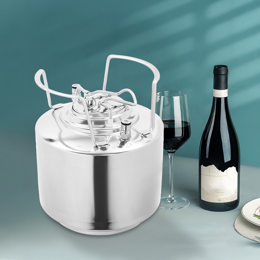 6L Mini Ball Lock Keg 304 Stainless Steel Home Brewing Keg Beer Brewing Keg