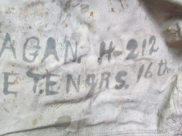 Rare Named WWI Barracks Bag, NAMED & DATED, Navy, Knapsack, Flanagan, Engineers