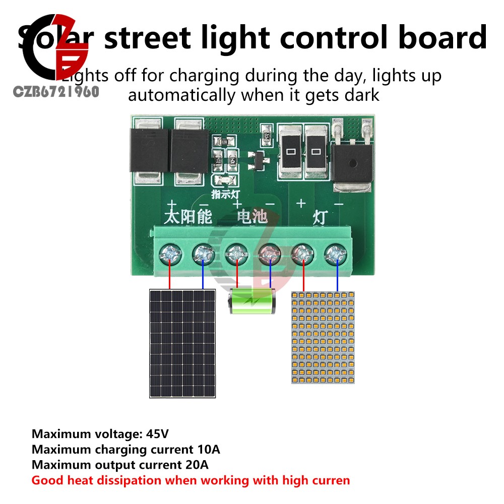 DC 6-45V Solar Street Light Circuit Board LED Light Solar Light Driver Control