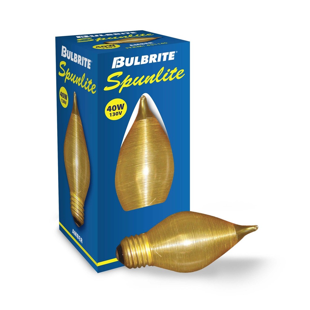 Bulbrite Spunlite® 40 Watt Dimmable C15 Light Bulbs with Amber Finish and Medium